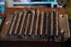Cuba. Cuban cigars in cigar factory. Art Print